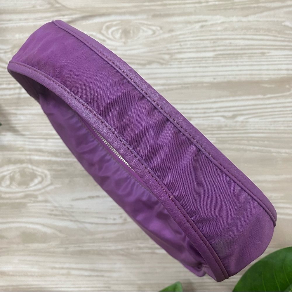 100% Authentic Prada purple nylon baguette mini bag purse designer luxury - Picture 14 of 16